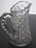 ABP cut glass Harvard pitcher American brilliant blown blank Bob26