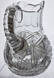 American Brilliant Period Cut Glass Pitcher Antique AT535