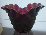 L E Smith Glass oval purple deep bowl/vase
