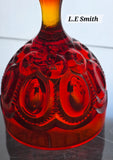 LE Smith glass Red moon and stars bell