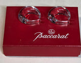 Signed Baccarat glass ear rings