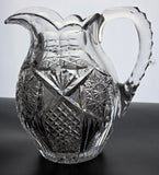 Signed Libbey cut glass pitcher American brilliant blown blank Bob7