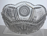 ABP cut glass signed Fry bowl American brilliant period 1886 -1915 bob63
