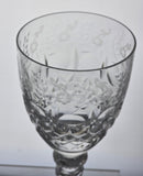 Pair Rogaska Hand Cut goblets glass lead crystal Gallia