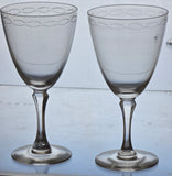 Pair Signed Lenox Crystal sentiment goblets replacement