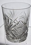 4 Crystal Cut Glass DOR pinwheel tumbler antique