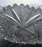 ABP cut glass square bowl American brilliant period 1886 -1915 bob8