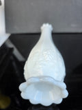 Westmoreland milk Glass paneled grape swung vase