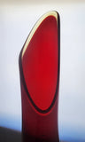 L.E Smith Glass Amberinea swung 20" vase