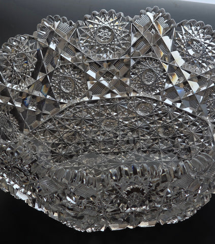 ABP cut glass Hunts Royal bowl American brilliant period 1886 -1915 bob8