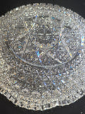 ABP cut glass flashy low bowl American brilliant period 1886 -1915 bob54