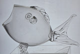 Vintage Opened mouth glass fish