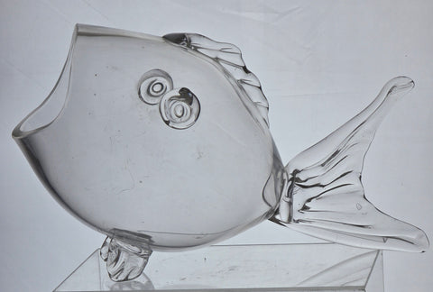 Vintage Opened mouth glass fish