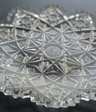 Signed Hawkes  American Brilliant Period hand Cut mouth blown blank 7" dish