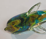 Art glass Dolphin rainbow
