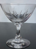 4 Signed Fostoria dess glass Wheat pattern Hand cut Crystal