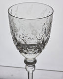 Pair Rogaska Hand Cut wine glass lead crystal Gallia