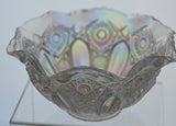 L.E Smith Glass Iridescent Quintec bowl