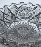 ABP cut glass low bowl American brilliant