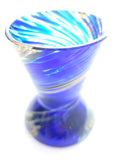 Blue art glass vase Victor Alexander Poland
