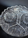 ABP cut glass low bowl American brilliant auc101