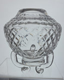 Hand cut glass rose globe one of a kind