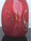 Blenko Ruby red triple pinched Glass decanter