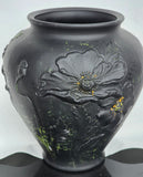 Tiffin art glass poppy vase