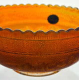 Imperial marigold carnival luster windmill bowl