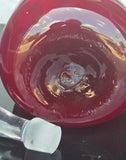 Blenko Ruby red triple pinched Glass decanter