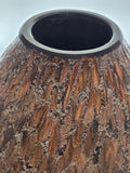 Sparkle spatter Art glass black and gold vase