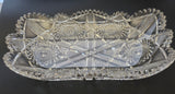 American Brilliant Period Cut Glass rectangular tray Antique bob12