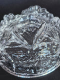 L.E Smith clear Glass cabbage bowl with lid