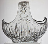 Hand cut large crystal basket 10.5 lbs