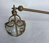 Brass / glass candle snuffer
