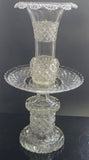 3 part Cut glass vase antique