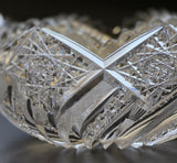 ABP cut glass bowl American Brilliant comet variation tg