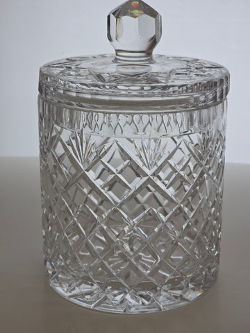 Crystal cookie jar with lid