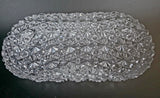 ABP Cut glass folded shape dish Russian pattern bob20