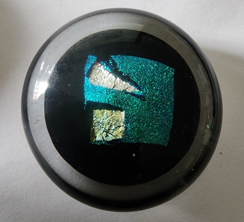 Art glass paperweight signed