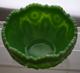 L.E Smith Glass Jadeite Quintec bowl