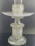 3 part Cut glass vase antique