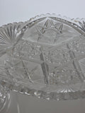 ABP cut glass butter dish with bome American brilliant period 1886 -1915 bob66