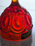 LE Smith glass Red moon and stars bell