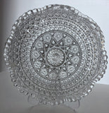 ABP cut glass flashy low bowl American brilliant period 1886 -1915 bob54