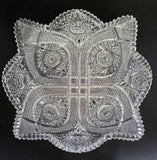 ABP cut glass square bowl American brilliant period 1886 -1915 bob52