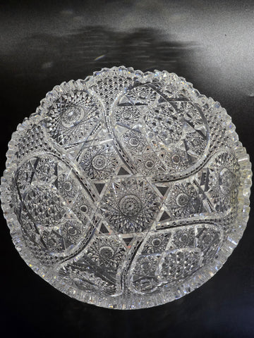 ABP cut glass blown blank bowl American brilliant period 1886 -1915 bob45