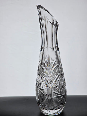 Hand Cut glass carafe / vase 24% lead crystal