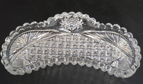 ABP Cut glass bone shape dish bob50