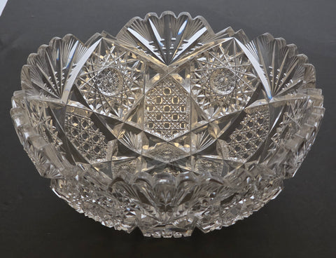 ABP cut glass blown blank bowl American brilliant period 1886 -1915 bob25